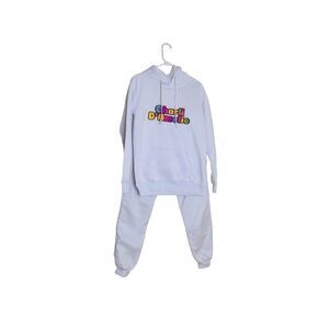 NWT Charli Damelio Hoodie Sweatshirt Sweatpants White Suit Size Medium